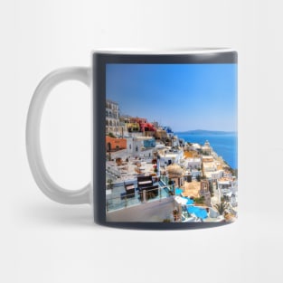 Santorini Caldera And Cruise Ships Mug